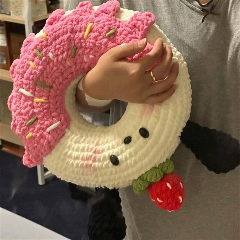 新手初学手工钩针diy材料包粗毛线编织可爱甜甜圈抱枕送女友礼物,居家日用,布艺蛋糕/蛋糕毛巾,淘宝优惠券,粉丝福利购,淘宝优惠卷