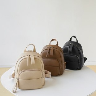 双肩包百搭女士时尚洋气网红气质简约手提斜挎包外出多功能小背包