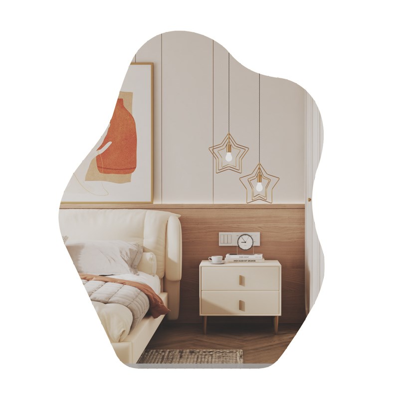 云朵壁挂化妆镜桌面带灯2024新款梳妆镜LED智能镜主卧梳妆台镜子