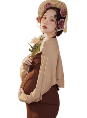 孕妇照服装新款艺术照在家拍时尚超仙影楼孕妇拍照摄影写真照礼服