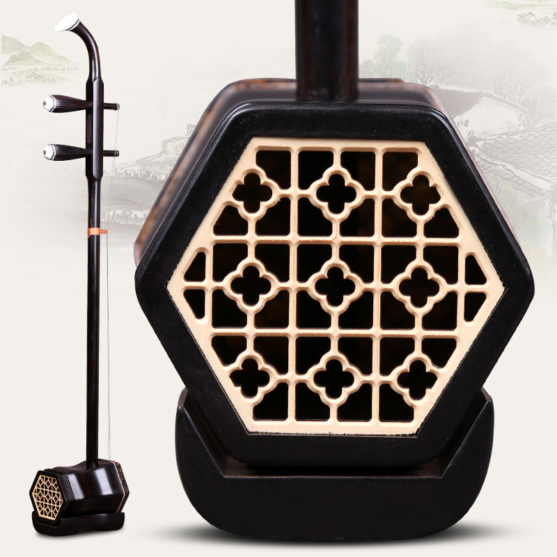 苏州黑檀二胡红木二胡送礼二胡初学六角J演奏二胡传统工艺胡琴乐