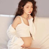 影楼展会新款 摄影艺术照服 孕妇拍照主题小清新俏皮F可爱针织套装