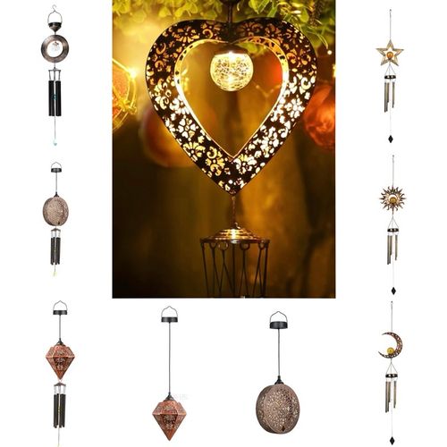 佳鲤推荐【风铃太阳能灯】风铃户外室内太阳能灯创意摆件氛围灯