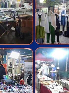 超亮12vled夜市灯板地摊灯摆摊暖黄光照明灯头48v60v户外防水节能