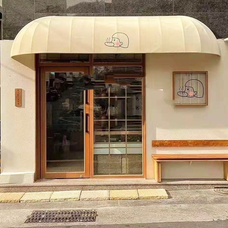 现货梯形固定棚法式蓬西瓜雨篷活动折叠欧式半圆雨搭装饰遮阳篷定