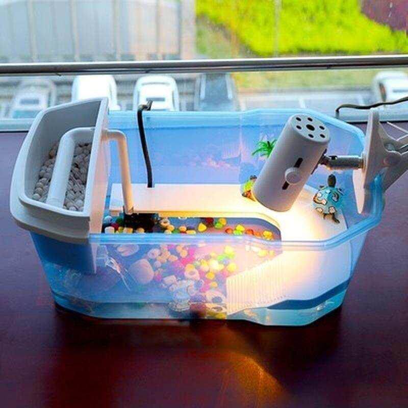 乌龟别墅c双层防摔加厚型小号家养耐摔塑料缸豪华防逃逸大盆养龟