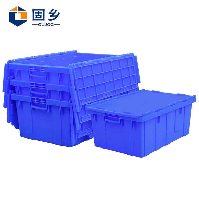 固乡595*3g95*250mm周转箱带盖加厚塑料物流箱子收纳胶箱周转筐长