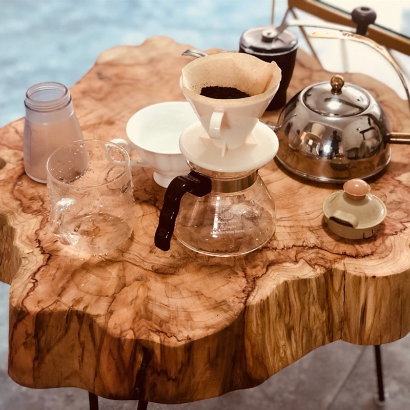 根雕原木茶几片做旧铁艺茶桌家用小E茶台实木简约沙发边几阳台桌