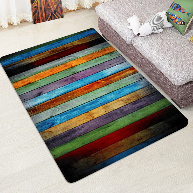 Flannel Entrance Rug Strong Water Absorb Decorative Carpet I