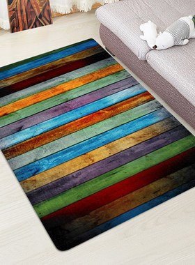 Flannel Entrance Rug Strong Water Absorb Decorative Carpet I