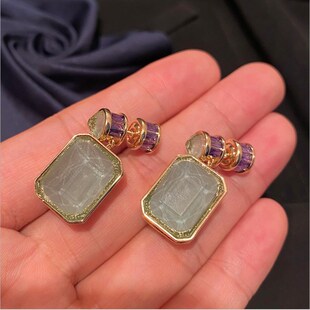 Peridot Green Side 推荐 Jade Light Women Luxury Earrings Micr