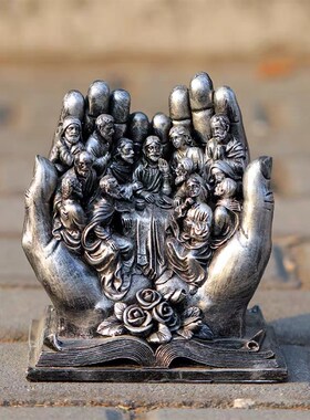 北欧创意最后的晚餐摆件人物雕像树脂工艺品欧美家居桌面装饰摆饰