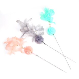 Funny Cat Teaser Toys Novelty Cat Catcher Rod Interactive Fe