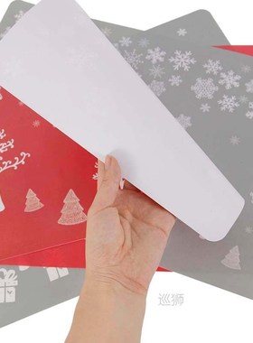 12Pcs/set Christmas Placemats Christmas Tree Snowflake Cup M