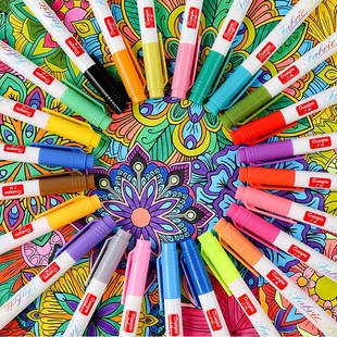 24 Colors Clothes Textile Marker Fabric Paint Pen DIY Craft