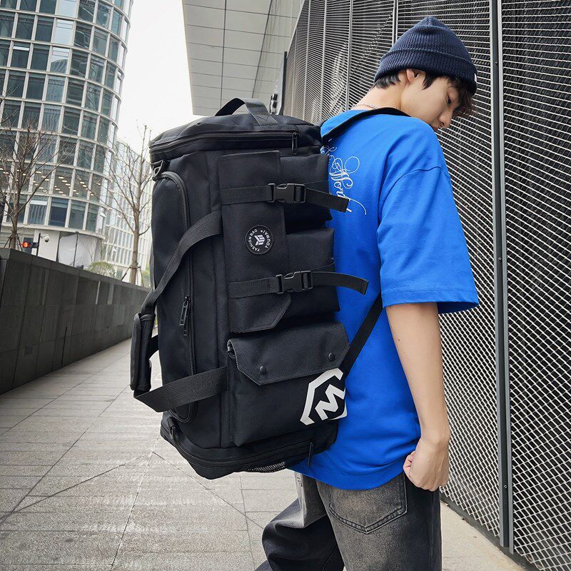 旅行包男款大容量双肩包背包多功能斜挎包手提行李包干湿分离健身