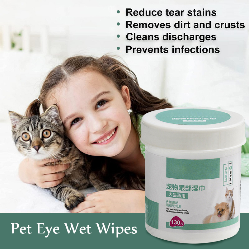 130 PCS/A Lot Pets DoWs Cats Wipe Pet Eye get Wipes YDog Cat