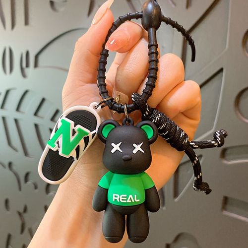 正版卡通创意拖鞋熊系列钥匙扣潮流男书包挂件汽车钥匙链礼品
