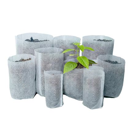 极速100Pcs Biodegradable Non-woven Seedling Pots Eco-Friendl