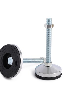 无孔D150h自动化设备重型金属地脚碳钢镀铬调节脚蹄支撑脚脚杯