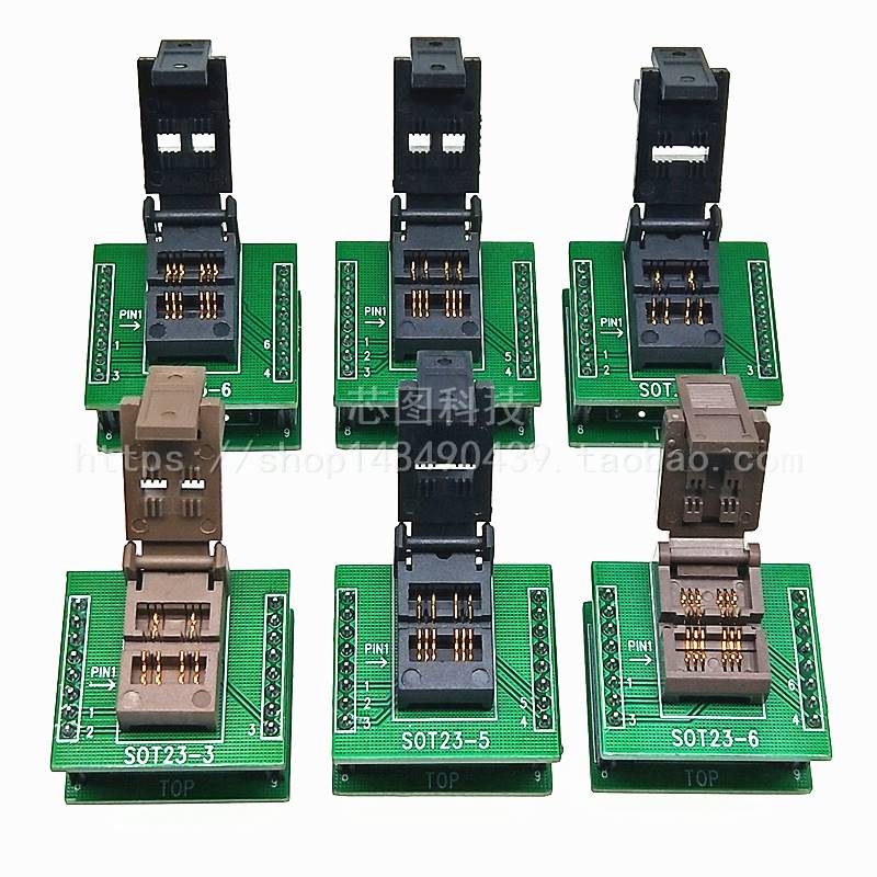 速发SOT23测试座SOT23-3 5 6L IC芯片老化测试座烧录座体宽1.4/1. 电子元器件市场 测试座 原图主图