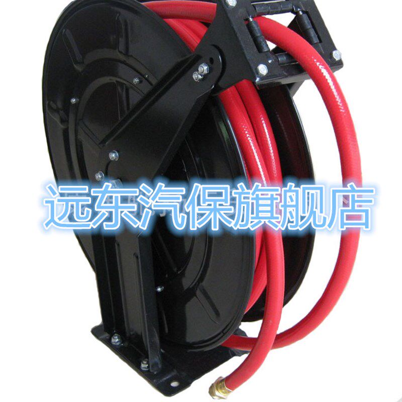 小众高货高压铁轮座自动收缩气管卷管器 橡胶管高压气鼓 风炮 车