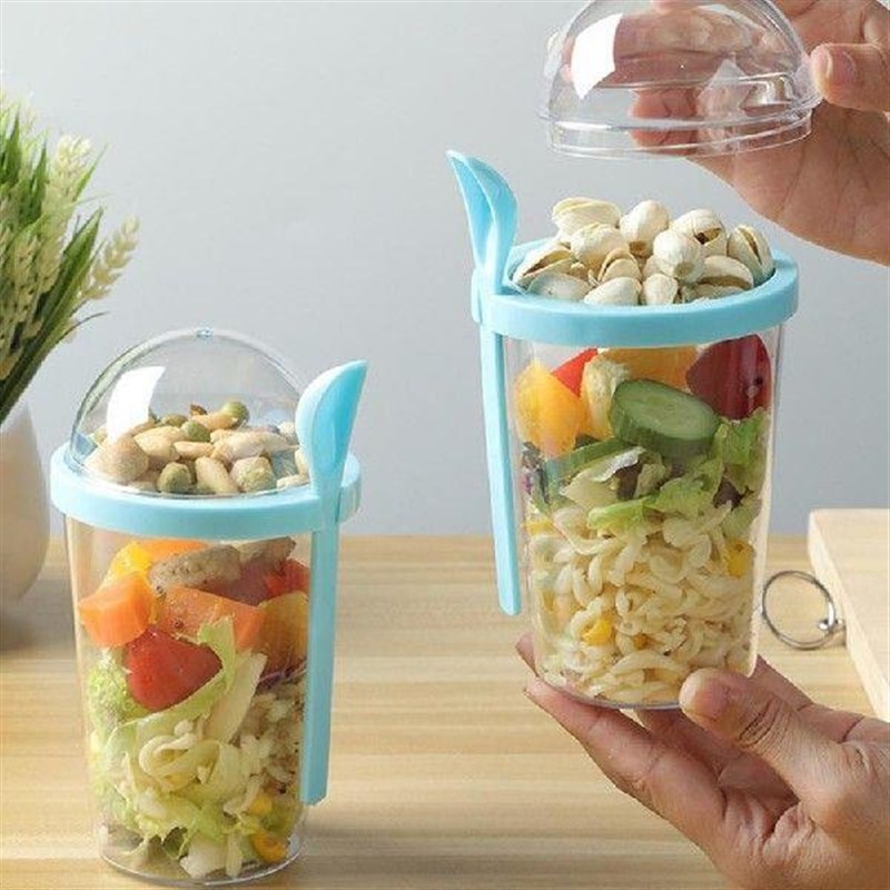 Double Layer Up And Down Salad Cup Food Grade Yogurt Cup