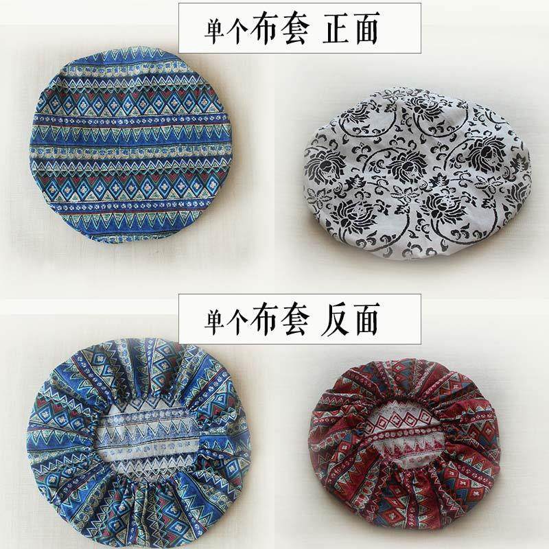 纯色蒲团套草编蒲团套罩茶道禅修拜垫套拆洗棉麻v布座套打坐垫套