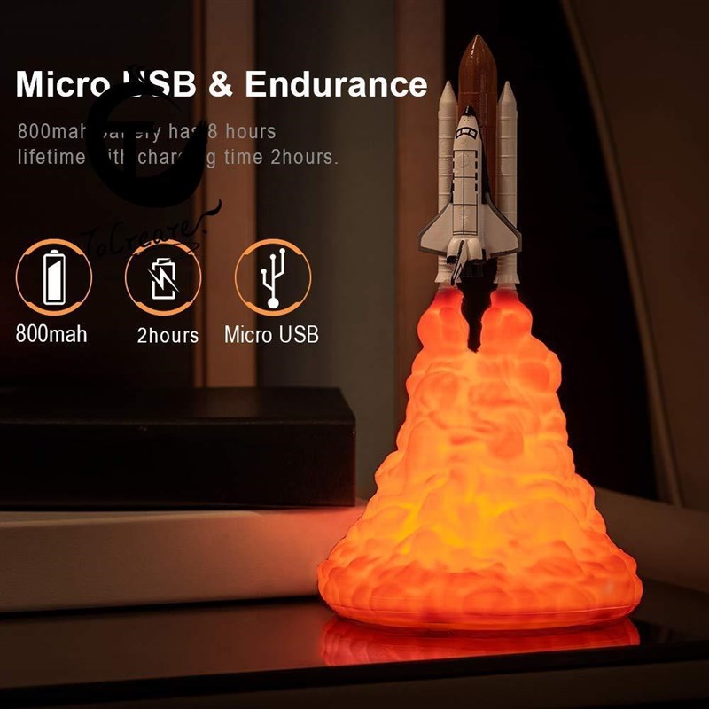 3D Printing Rocket Launch Explosion Night Light Lava Lamp Ch