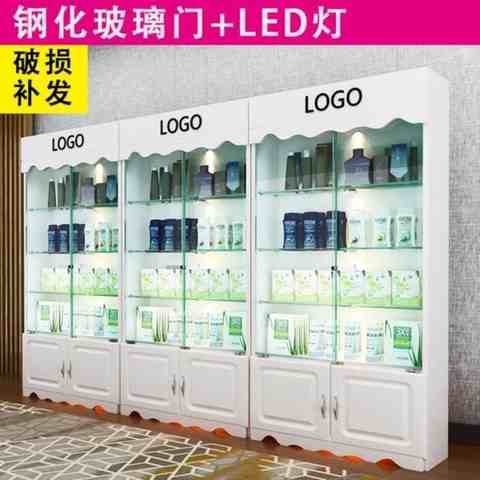 吧台红酒立式柜展示柜商用收纳灯带玻璃门K奖杯柜子店铺柜小型落