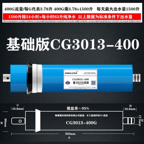 ro膜2812-200/3012-400/3013-600家用净P水机商用纯器高脱盐率滤