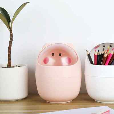 推荐Desktop storage basket Cute Mini Waste Bin Home Office