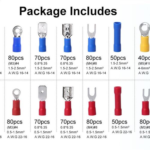 Crimp Spade Terminal Assorted Electrical Wire Cable Connecto