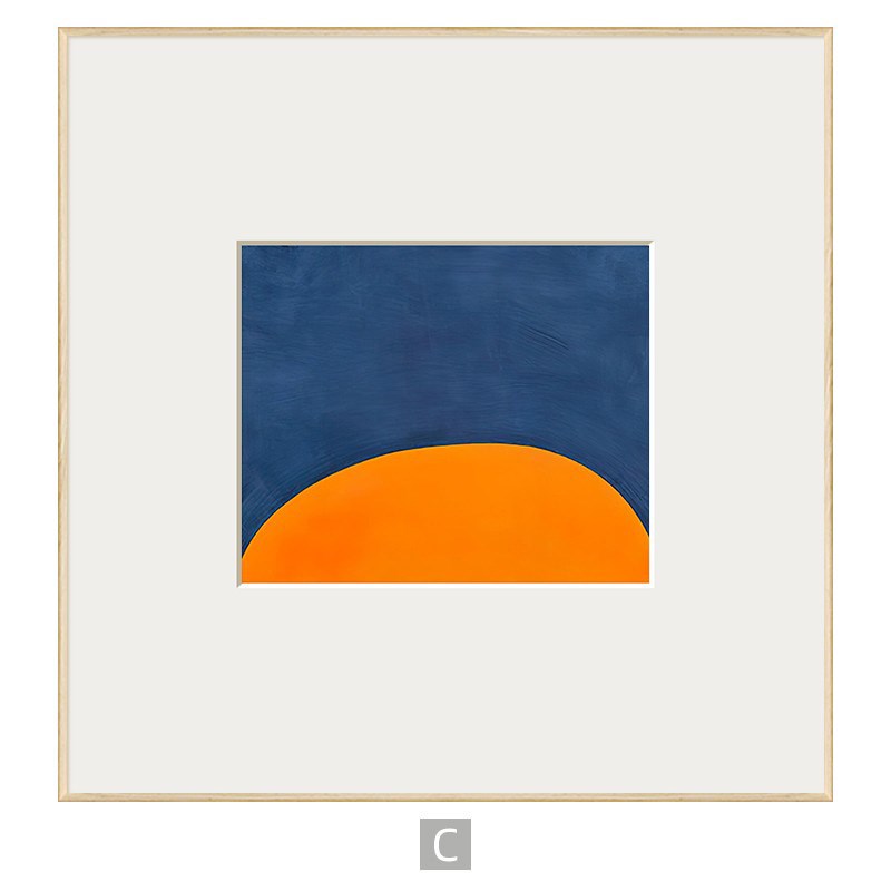 现代简约抽象几何色块客厅背景墙装饰画玄关卧室书房壁画样板房画图片