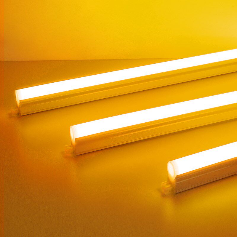 黄光灯管led暖黄色灯条T5T8一体插电门头招牌广告酒吧氛围霓虹灯
