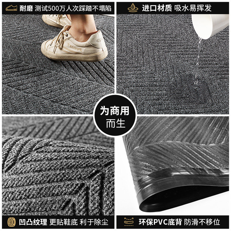 酒店门口地毯大厅地垫公司门厅大门进门脚垫店铺吸水刮泥除尘门垫