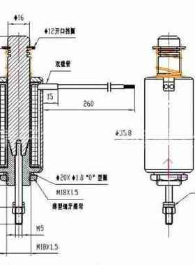 厂促新品推拉式圆管电磁铁3670TL 外径36mm 撞击型  行程14mm推品