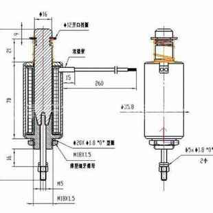 厂促新品a推拉式圆管电磁铁3670TL 外径36mm 撞击型  行程14mm推