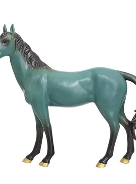 陶瓷黑色马摆件客厅办公室桌面招财骏马工艺品家居装饰品开业礼品