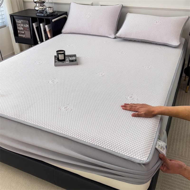 夏天冰丝凉席三件套床笠款凉感豆豆席床垫床套空调席子床罩可机洗