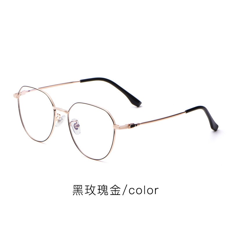 百世芬新款纯钛复古眼镜框男女款圆框平光镜光学眼Q镜架58007