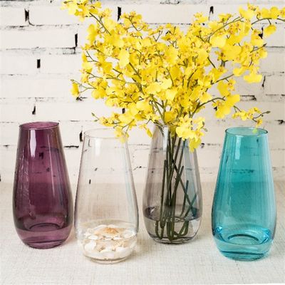 新品恐龙蛋造型花器 欧式彩色玻璃花瓶 插花透明 客厅餐桌工艺品