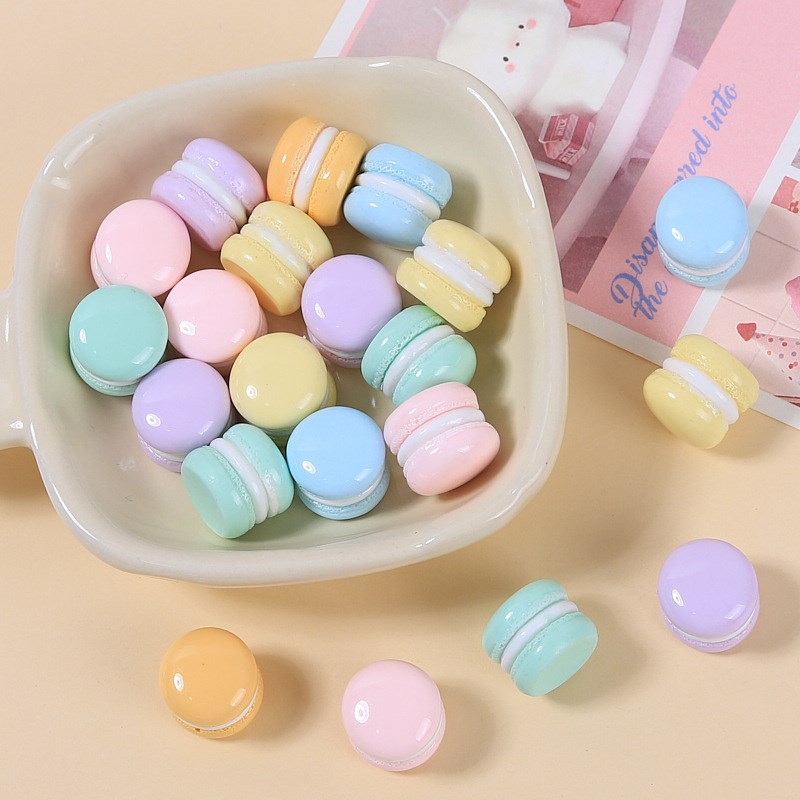 树脂配件手工diy奶油胶发夹饰品洞洞鞋扣材料V立体马卡龙食玩