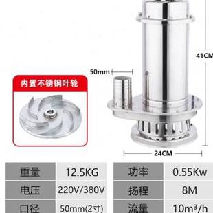 不锈钢潜水泵家用高扬程抽水泵耐腐蚀工业农用灌溉vg 220v304新品