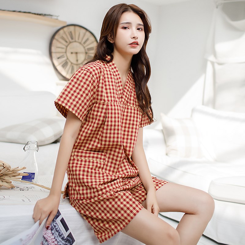 汗蒸服女款韩版情侣套装家居服男睡衣汤泉桑拿服洗浴服按摩服