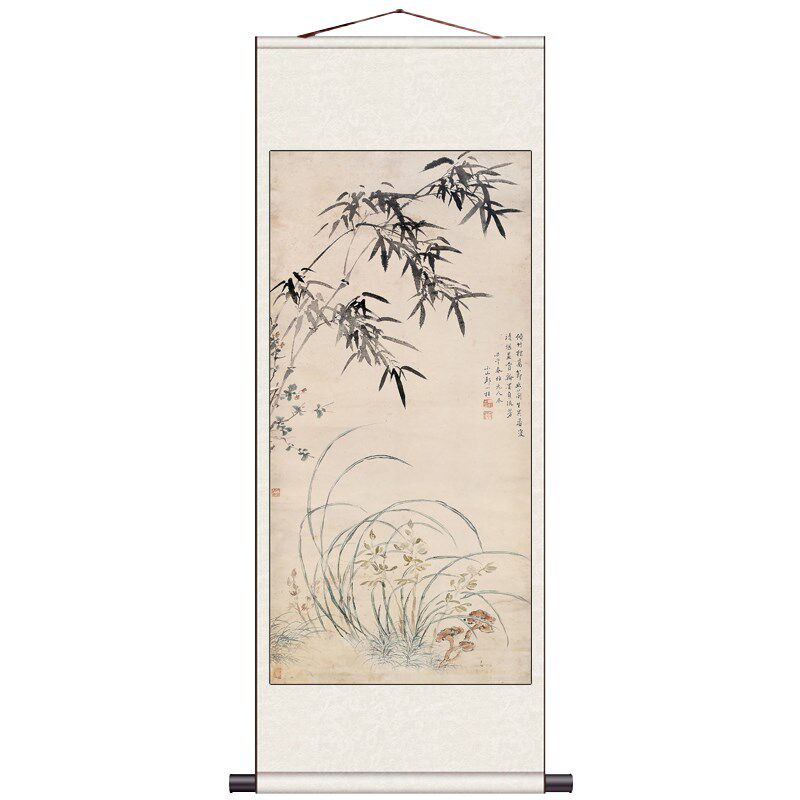 名家兰花客厅挂画装饰画玄关壁画定制丝绢卷轴画礼品字画蕙质兰心
