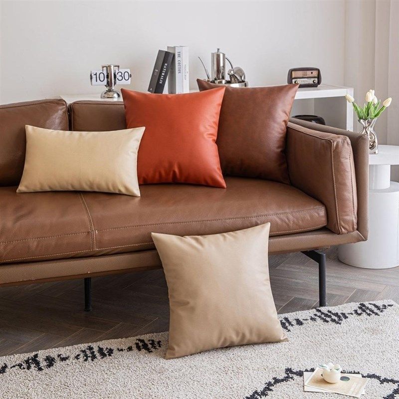 布料正方形50x50防水沙发靠枕套罩抱枕套子不含芯45x45靠垫套抱忱