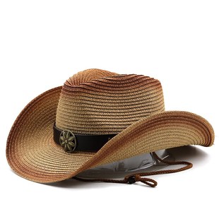 帽子男夏天旅游度假沙滩帽宽沿太阳帽遮阳礼帽巴拿马草帽女牛仔帽