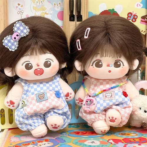 棉花娃娃娃衣20cm手工做背带裤可爱卡通公仔换装裤子衣服连体外套