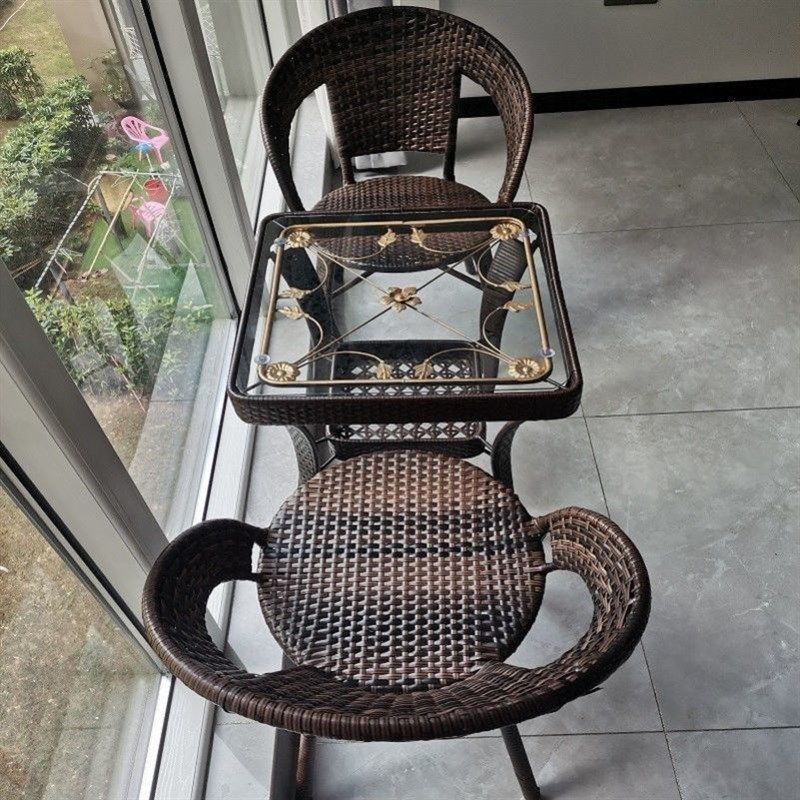 新款阳台桌椅户外藤椅三件套藤编阳台茶桌椅子靠背凳子仿藤桌子座,住宅家具,阳台椅,淘宝优惠券,粉丝福利购,淘宝优惠卷